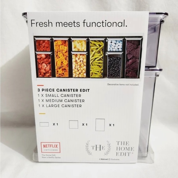 COPY - The Home Edit 3 Piece Canister Edit Food Storage Containers good grips N… - Picture 8 of 9